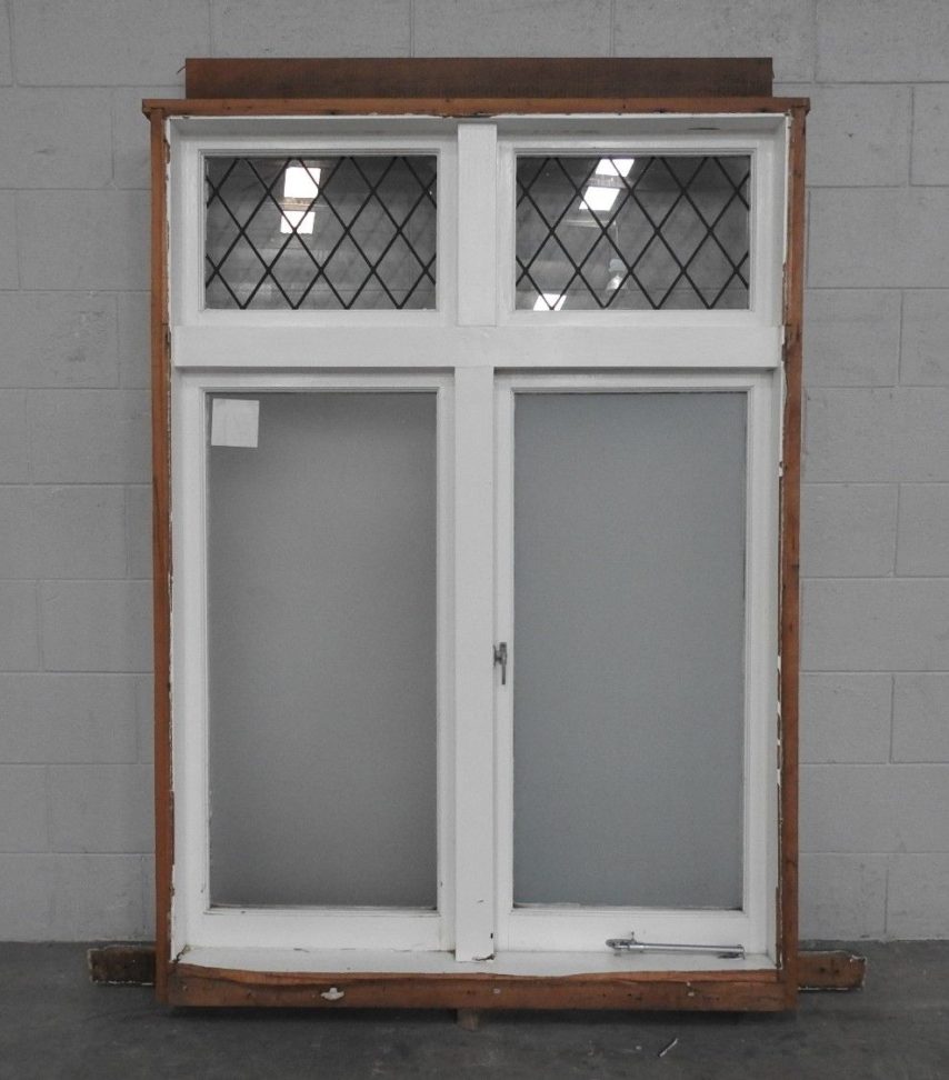 bungalow wooden casement window with toplight