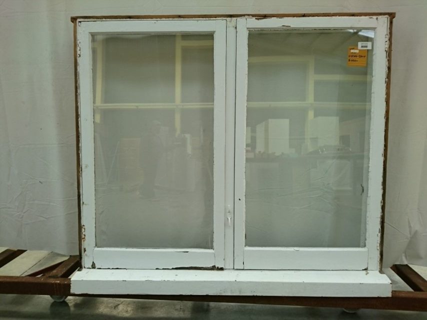 Wooden twin casement window