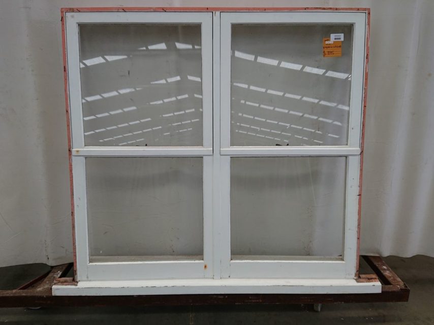 Wooden twin awning window
