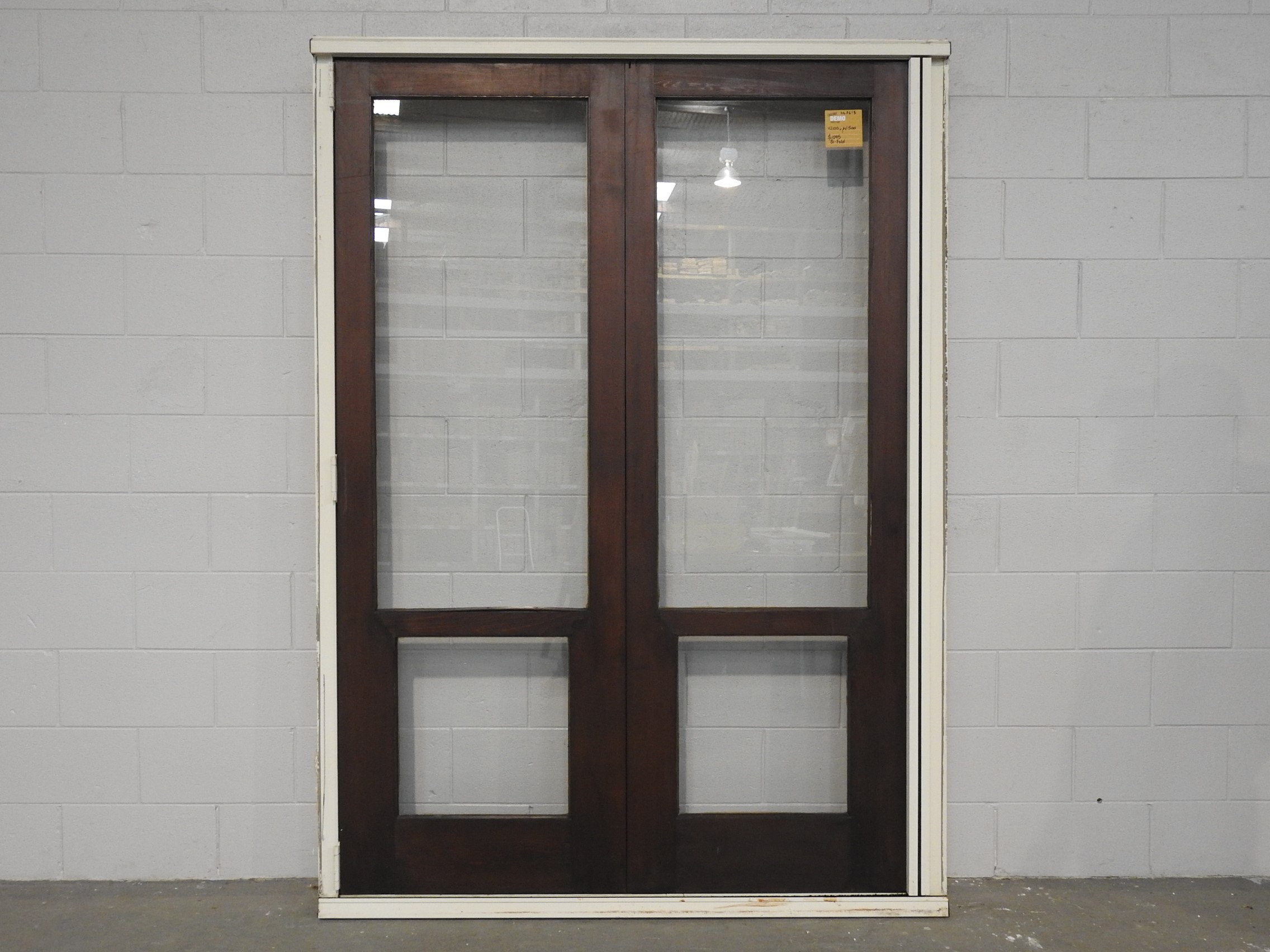 Wooden Cedar Bi Fold Doors In Aluminium Frame H2100mmxw1500mm