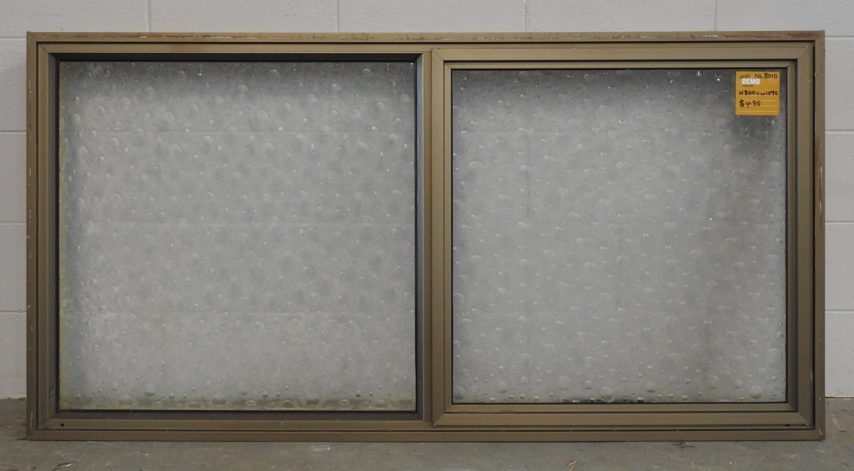 Mid bronze Aluminium awning window with obscure glass