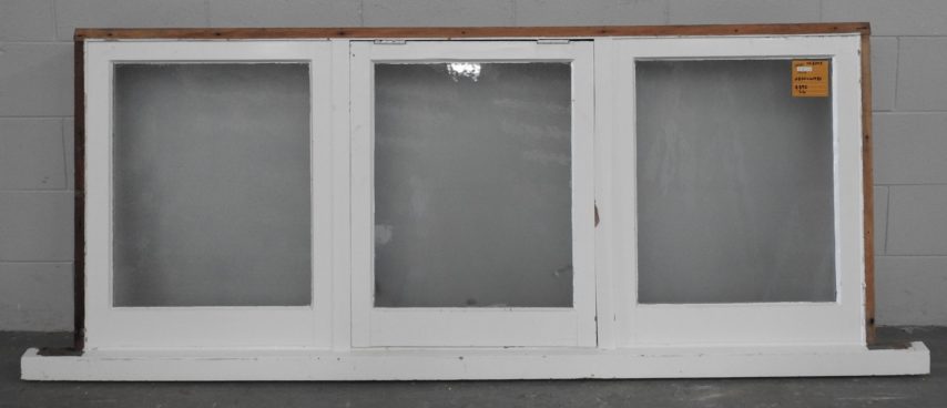 Wooden single awning landscape window - obscure glass