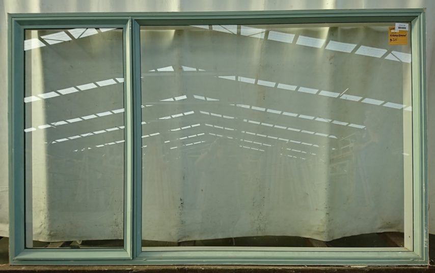 Mint green aluminium single awning window