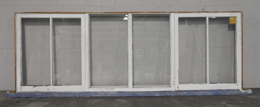 Wooden double awning landscape window