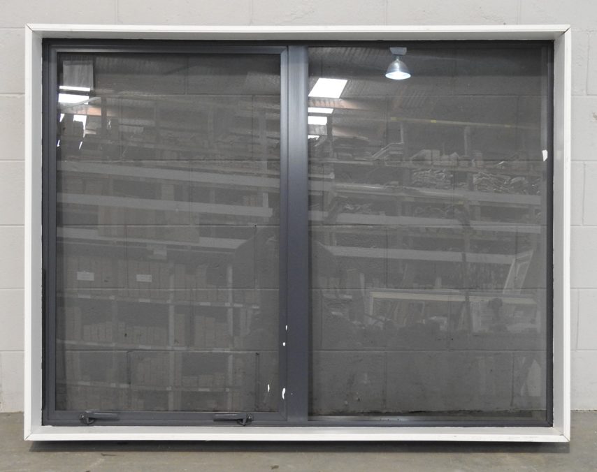 Denim blue Aluminium awning window with tinted glass