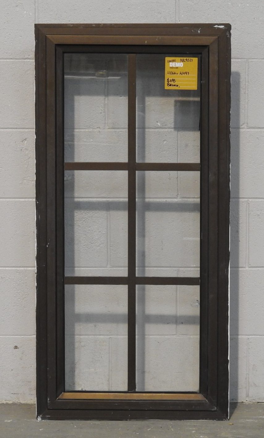 Colonial style Dark bronze Aluminium casement window