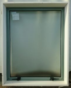 Mint green aluminium single awning window