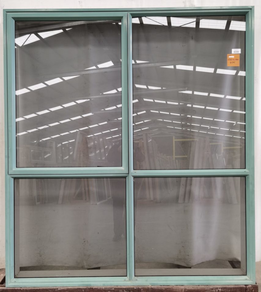 Teal aluminium single awning window