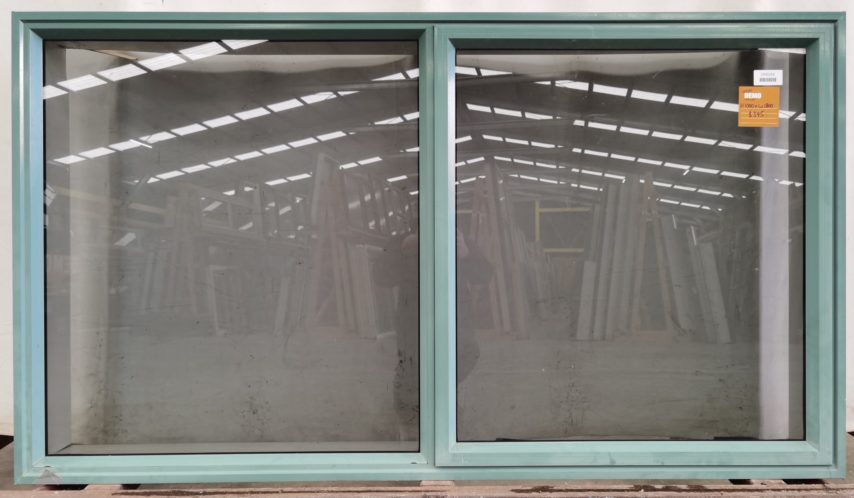 Teal aluminium single awning window