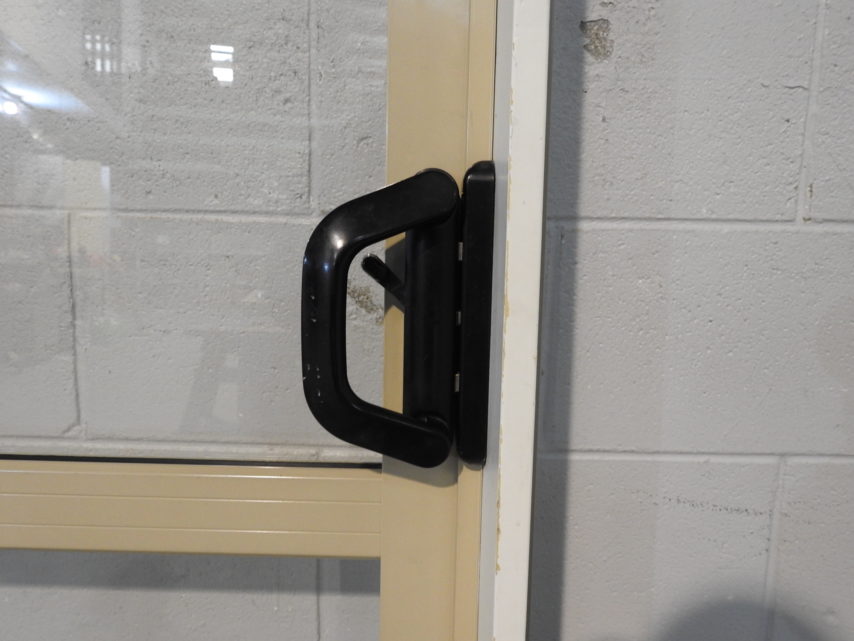 almond Aluminium sliding door with toplight