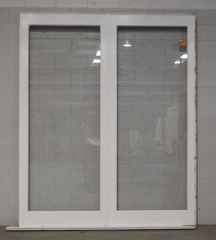 large Wooden fixed window with safety glass