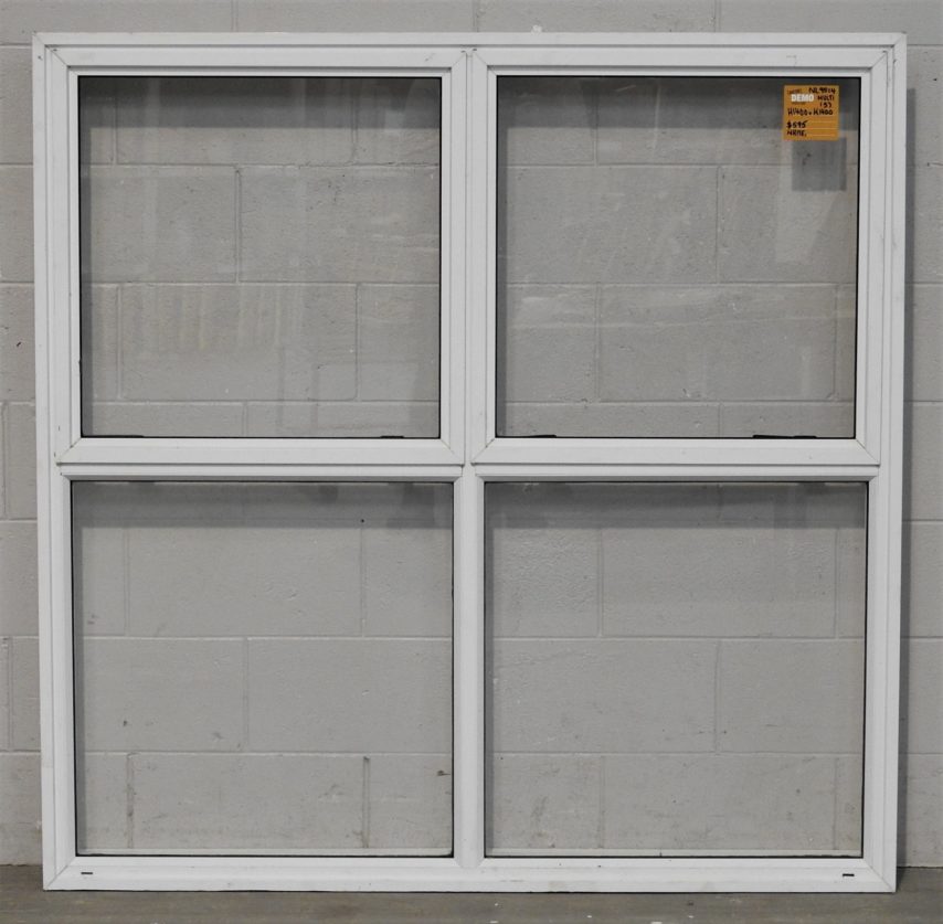 White Aluminium double awning window