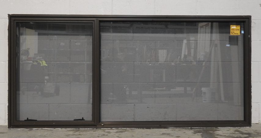 Dark bronze Aluminium single awning landscape window