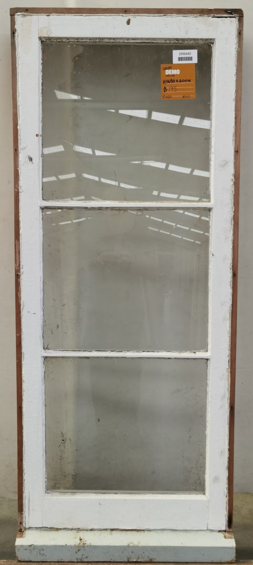 Wooden single split sash fixed window