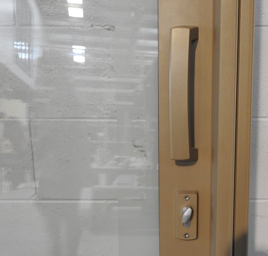golden touch Aluminium double glazed sliding door - as new