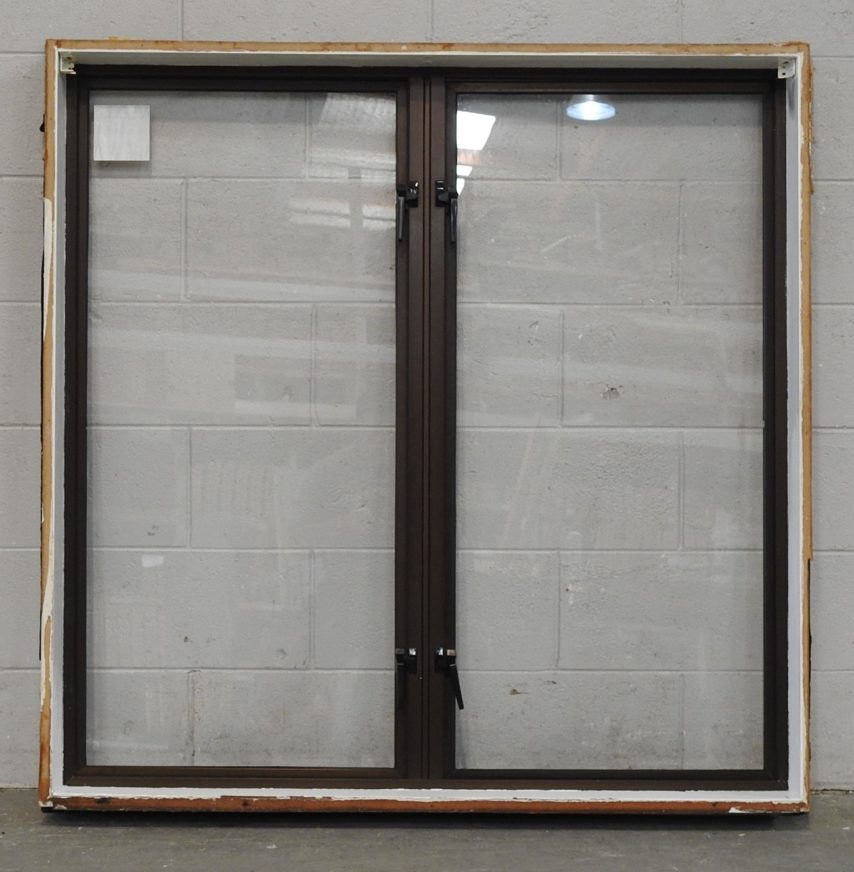 Brown Aluminium Casement Portrait Window