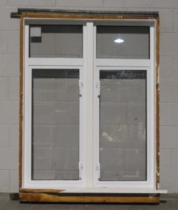 Wooden frame with double glazed ali' casement window