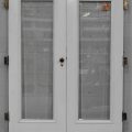 Wooden French Doors With Bevelled Glass - Very Solid H2085mm x W1520mm NL10108