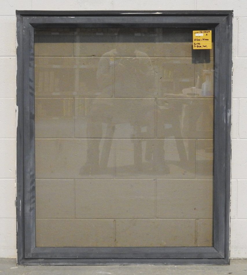 Denim blue Aluminium single awning window with tinted glass