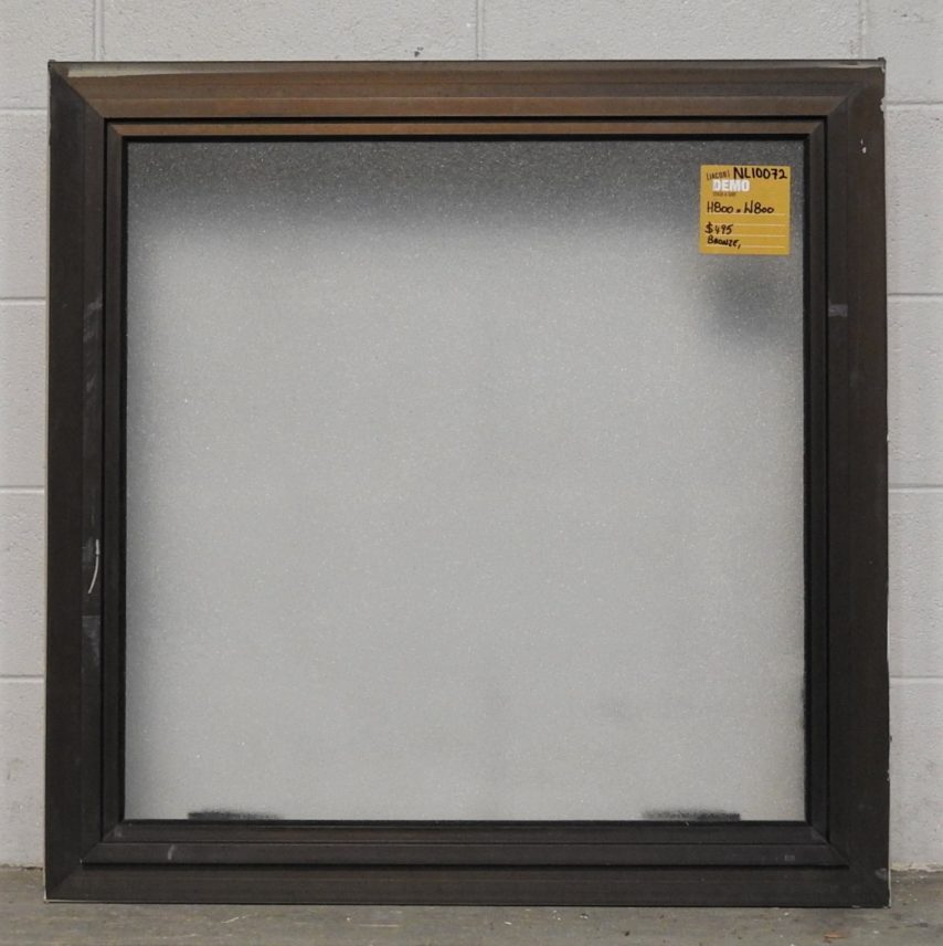 Bronze Aluminium awning window with obscure glass