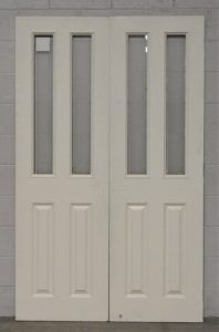 Pair of Villa Style Wooden interior doors with obscure glass