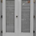 Wooden French Doors with bevelled glass - very solid