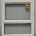 Off white Aluminium single awning window with obscure glass