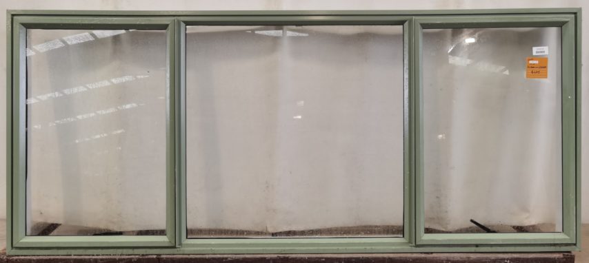 Mist green aluminium twin awning window