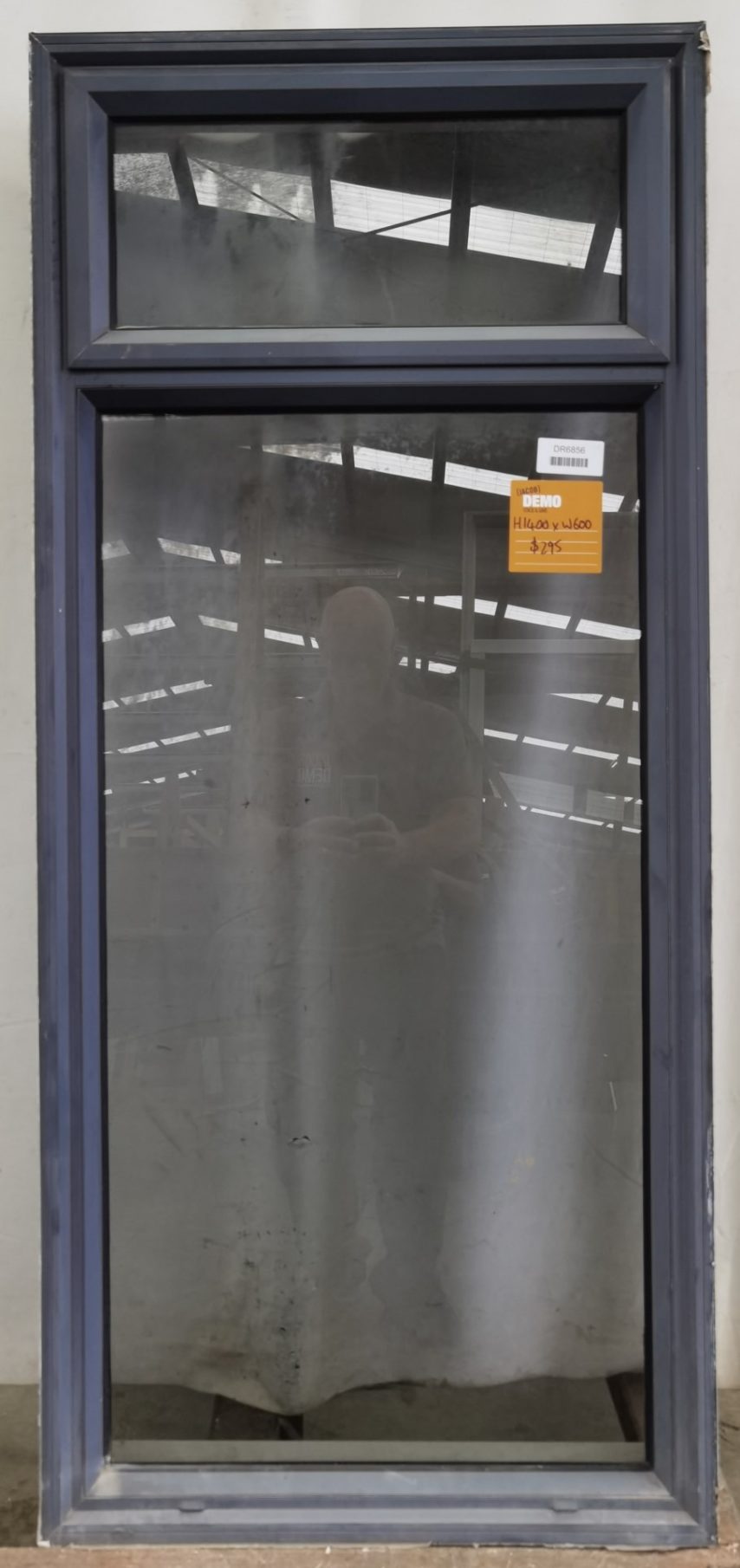 Denim blue aluminium single awning window