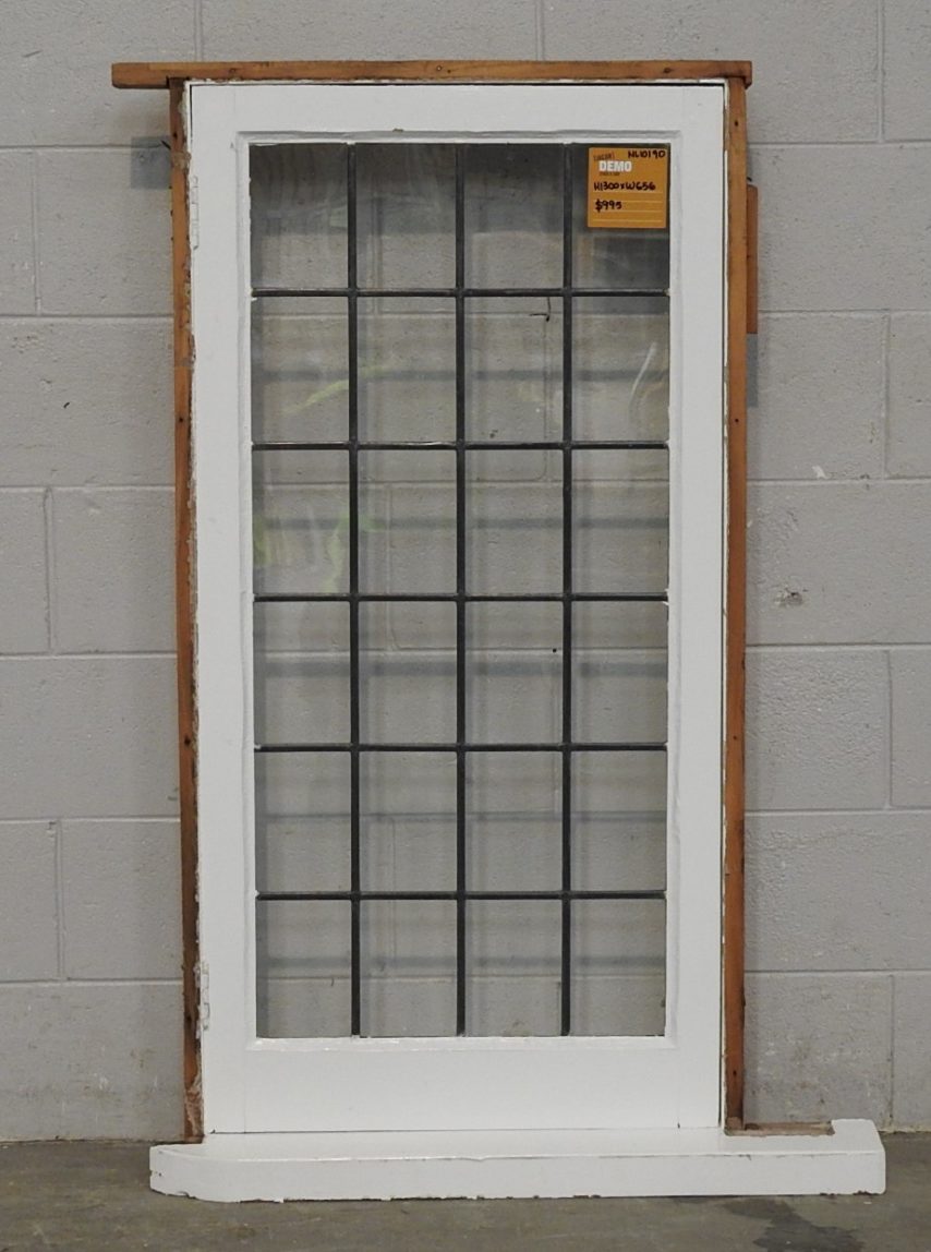 vintage Wooden casement 24 light leadlight window