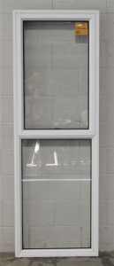 White Aluminium single awning window with bottomlight