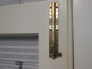 Wooden French 6 light doors with obscure glass - unhung