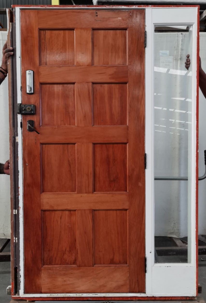 Wooden entrance door