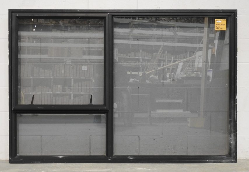 Black Aluminium single awning window with tinted glass