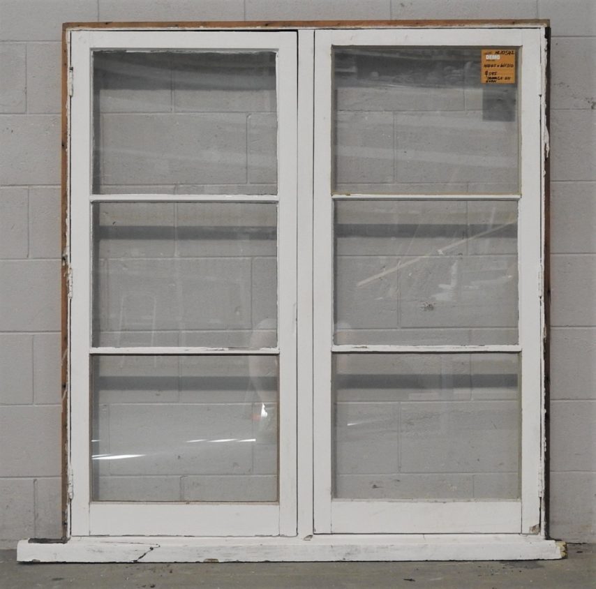 Wooden casement window with 3 light sashes