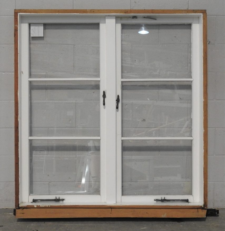 Wooden casement window with 3 light sashes