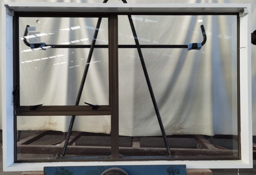 Light bronze aluminium single awning window