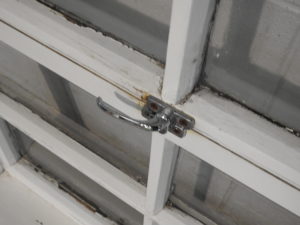 colonial Wooden double Awning Window - has rot