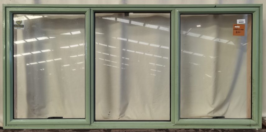 Mint green aluminium twin awning window