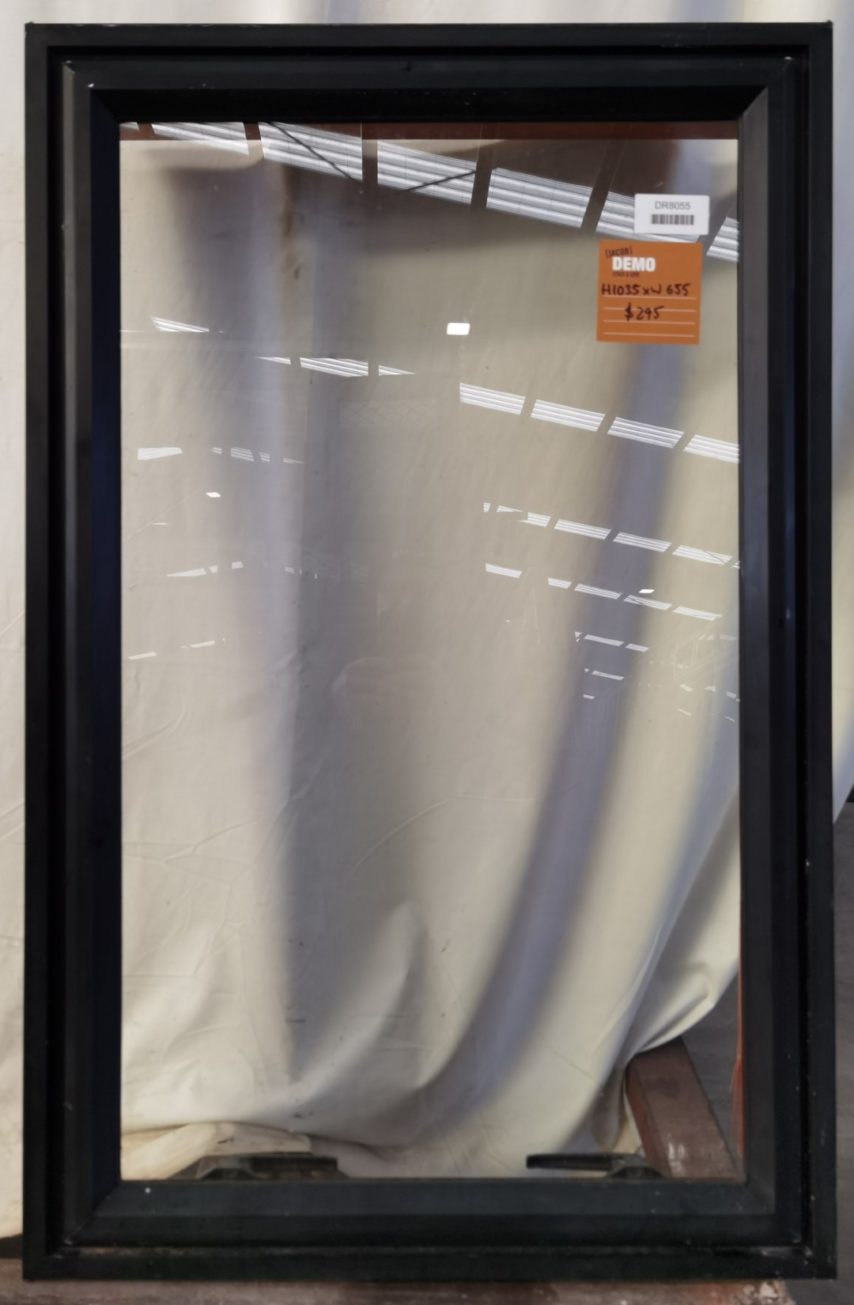 Black aluminium single awning window