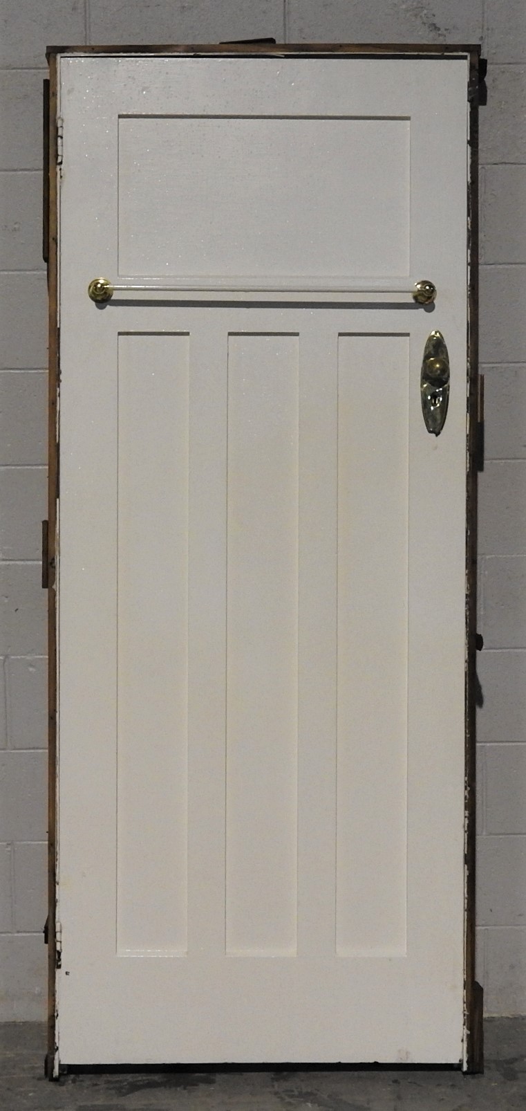 Wooden Bungalow 3 panel Door hung in frame / jamb