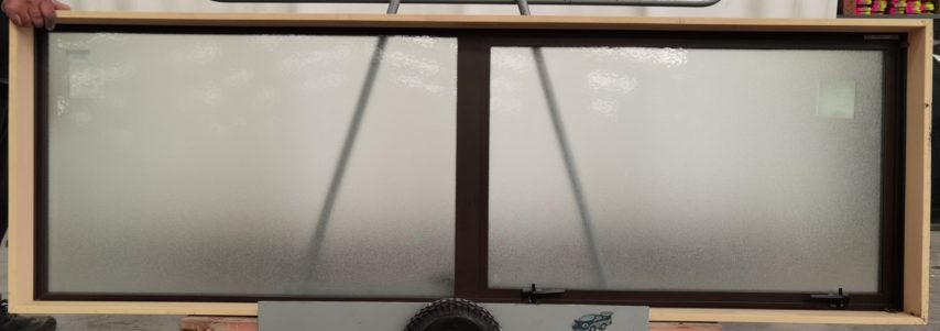 Lignite aluminium double glazed single awning window