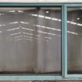 Teal aluminium single casement window
