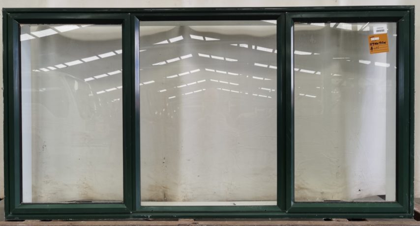 Forest green aluminium twin awning window