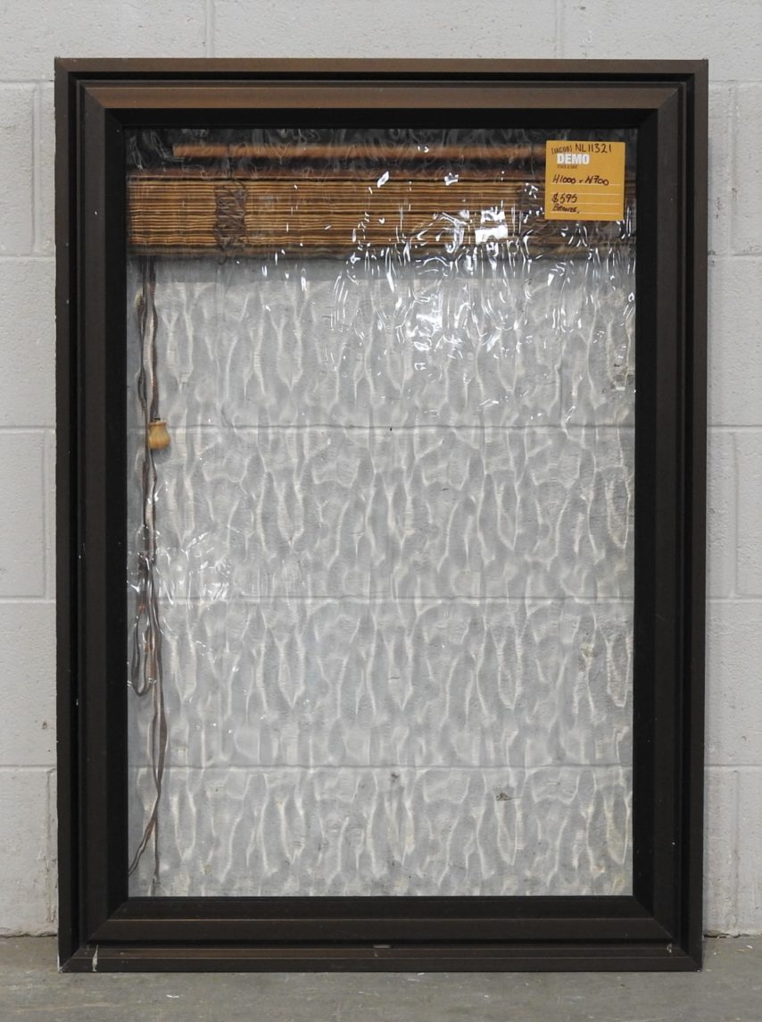 Bronze Aluminium Single Awning Window with Obscure Glass