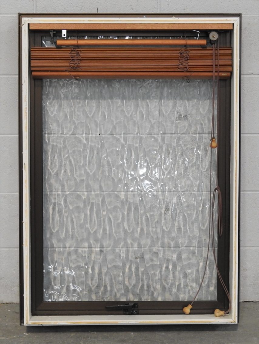 Bronze Aluminium Single Awning Window with Obscure Glass