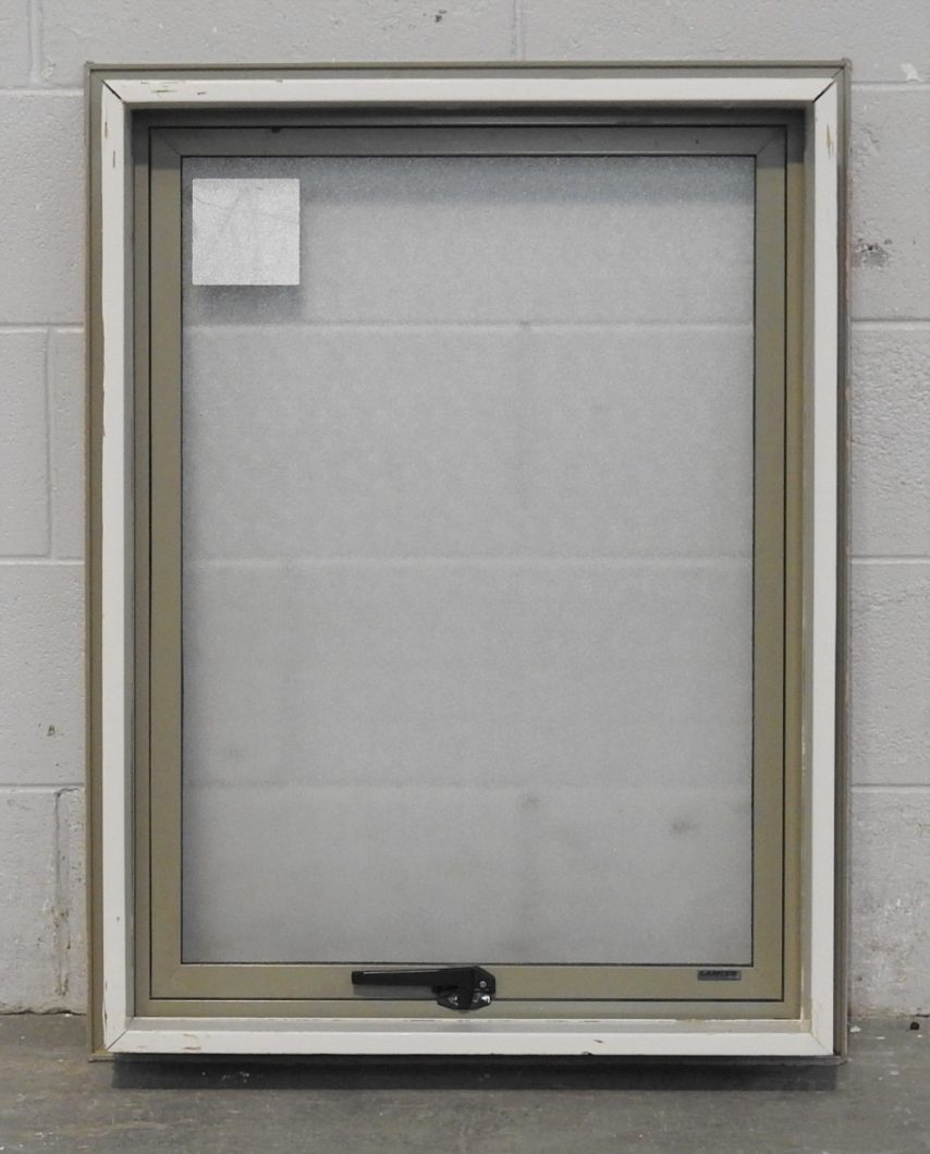 Lichen Aluminium Single Awning Window with Obscure Glass