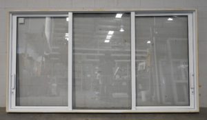 Large White Aluminium Double Sliding Window - Double Glazed