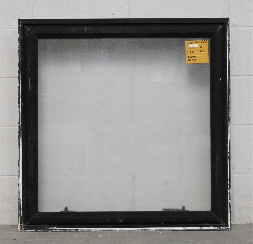 Black Aluminium Single Awning Window with Obscure Glass