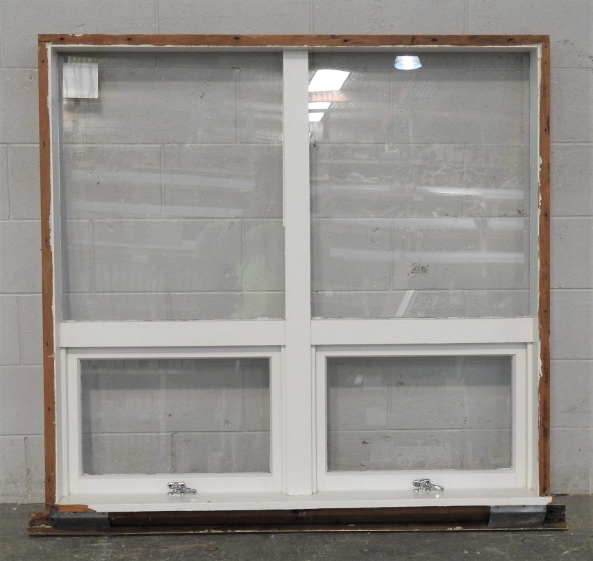 Wooden Double Awning Window with Toplight